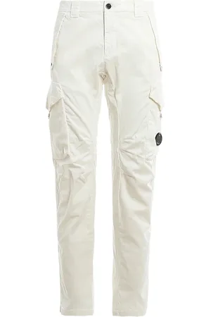 C.P. Company Bukser, Herre, Hvid, S, Uld, Hvide Cargo Sweatpants Stilfuld Komfort