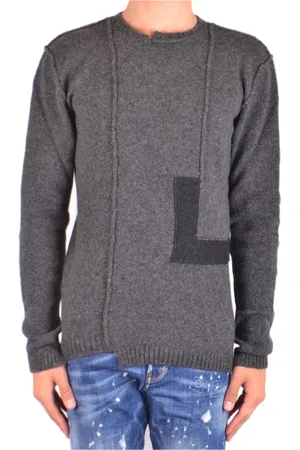 ISABEL BENENATO Strik, Herre, Grå, XL, Uld, Stilfulde Sweaters til et Trendy Look