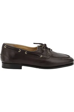 Bally Sko, Herre, Sort, 42 EU, Læder, Læder Loafers med Bådinspireret Design