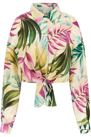 Guess Bluser & Skjorter, Dame, Flerfarvet, L, Tropisk Jun Bluse
