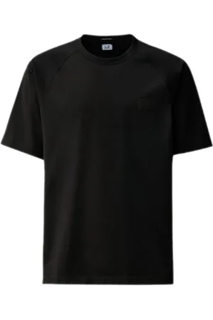 C.P. Company Top, Herre, Sort, L, Uld, Sort kortærmet T-shirt Stilfuld alsidig