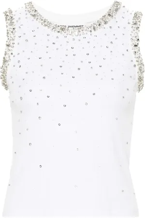 Des Phemmes Top, Dame, Hvid, S, Uld, Stilfulde Toppe til Kvinder
