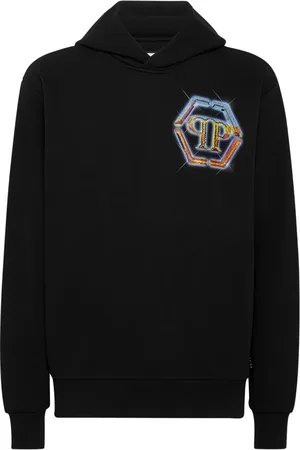 Philipp Plein Sweathshirts & Hoodies, Herre, Sort, M, Uld, Stilfulde Sweatshirts og Hoodies Kollektion