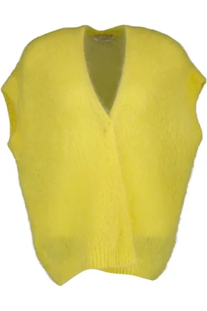 AMELIE & AMELIE Strik, Dame, Gul, ONE SIZE, Gul Valtellina Gilet
