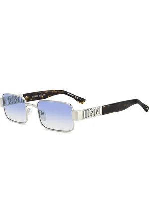 Dsquared2 Tilbehør, Herre, Grå, 54 MM, Uld, Stilfulde solbriller i blå nuance