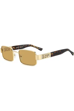 Dsquared2 Tilbehør, Herre, Gul, 54 MM, Uld, Stilfulde solbriller i gylden nuance