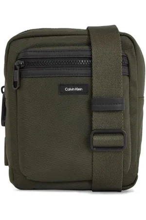 Calvin Klein Taske, Herre, Grøn, ONE SIZE, Polyester, Grøn Polyester Messenger Taske Forår/Sommer Kollektion