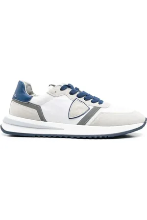 Philippe model Sko, Herre, Flerfarvet, 45 EU, Hvid Grå Blå Sneaker Tropez Mond