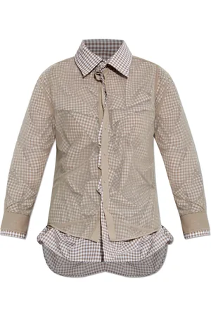 Maison Margiela Bluser & Skjorter, Dame, , XS, Bomuld, Skjorte lavet af kombinerede materialer