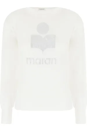 Isabel Marant Sweathshirts & Hoodies, Dame, Hvid, M, Bomuld, Afslappet Bomuld T-Shirt til Kvinder