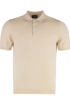 DRUMOHR Top, Herre, , XL, Bomuld, Ribstrikket Bomuldspolo