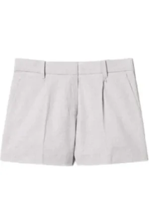 Twin-Set Shorts, Dame, Grå, XS, Bomuld, Tekstureret Angora Bermuda Shorts