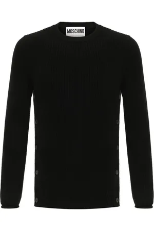 Moschino Strik, Herre, Sort, S, Uld, Stilfulde Sweaters til enhver lejlighed