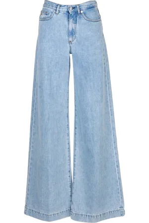 Nine In The Morning Jeans, Dame, Blå, W29, Denim, Lys Denim Wide Leg Jeans