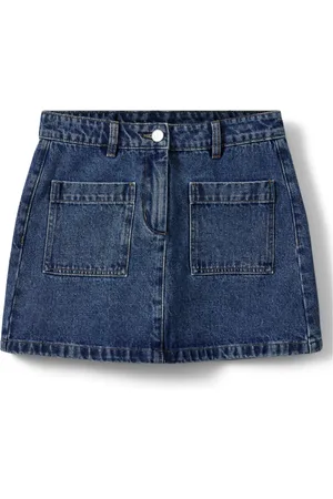 Sofie Schnoor Nederdel, Dame, Blå, M, Denim, Denimblå Nederdel med Lommer