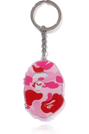 A Bathing Ape Tilbehør, Herre, Lyserød, ONE SIZE, Uld, Nøglering med charm