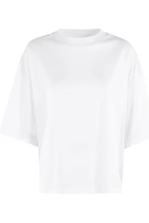 TELA Top, Dame, Hvid, S, Bomuld, Hvid T-shirt med Boxy Fit