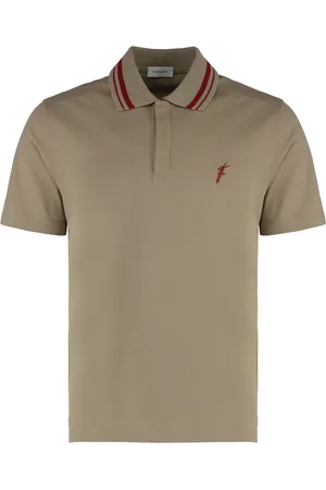 Salvatore Ferragamo Top, Herre, , M, Bomuld, Bomuld Polo Skjorte Ribbet Krave