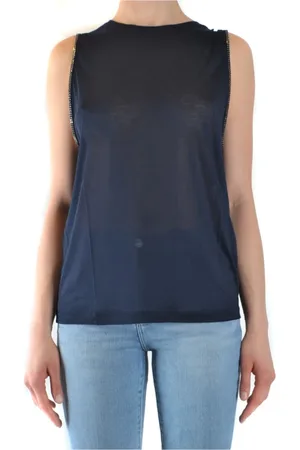 Dondup Top, Dame, Blå, S, Uld, Stilfulde Toppe til enhver lejlighed