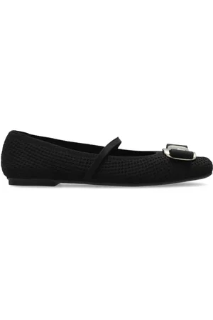 Salvatore Ferragamo Sko, Dame, Sort, 39 EU, Tyl, Ballerinaer Zina