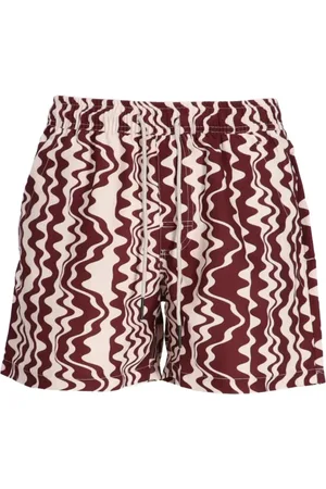 Oas Badetøj, Herre, Rød, L, Polyester, Rubinrøde badeshorts med snøre