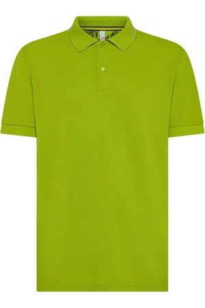 sun68 Top, Herre, Grøn, L, Bomuld, Koldfarvet Polo Skjorte