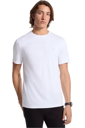 Michael Kors Top, Herre, Hvid, L, Bomuld, Afslappet T-shirt til mænd