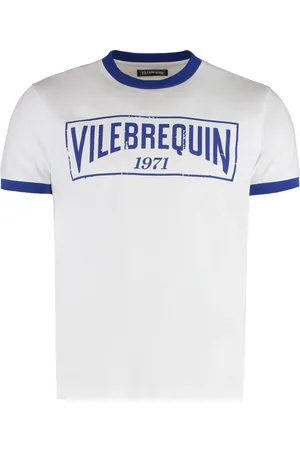 Vilebrequin Top, Herre, Hvid, S, Bomuld, Ribbet Bomuld Crew-neck T-shirt