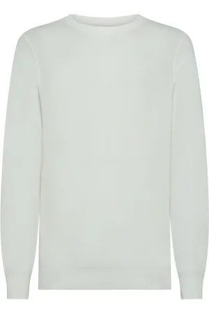 sun68 Strik, Herre, Hvid, XL, Bomuld, Vintage Sweater 100% Bomuld