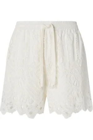 Pinko Shorts, Dame, Hvid, S, Bomuld, Hvid Bomuldsblanding 