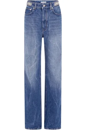 Paco rabanne Jeans, Dame, Blå, W26, Bomuld, Blå Elegante Kvinders Bukser