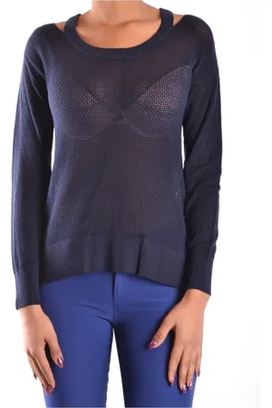 Michael Kors Strik, Dame, Blå, XS, Uld, Stilfulde Sweaters til Mænd og Kvinder