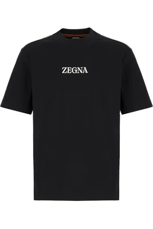 Ermenegildo Zegna Top, Herre, Sort, S, Bomuld, Afslappet Bomuld T-Shirt til Mænd