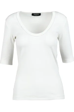 Fabiana Filippi Top, Dame, Hvid, L, Bomuld, Tshirt