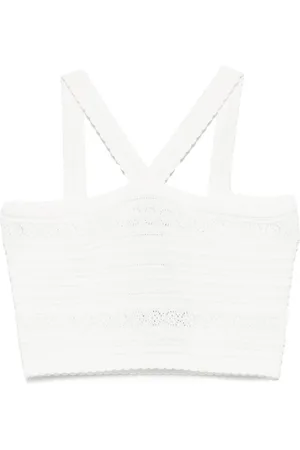Twin-Set Top, Dame, Hvid, XS, Hvid V-udskæring Ærmeløs Top