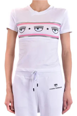 Chiara Ferragni Top, Dame, Hvid, XS, Uld, Stilfulde T-shirts til Mænd og Kvinder