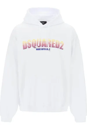 Dsquared2 Sweathshirts & Hoodies, Herre, Hvid, XL, Uld, Stilfulde Sweatshirts og Hoodies