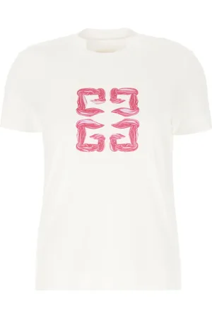 Givenchy Top, Dame, Hvid, XL, Bomuld, Afslappet Bomuld T-Shirt til Mænd
