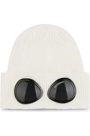 C.P. Company Tilbehør, Herre, Hvid, ONE SIZE, Bomuld, Hvid Beanie Hat Tilbehør