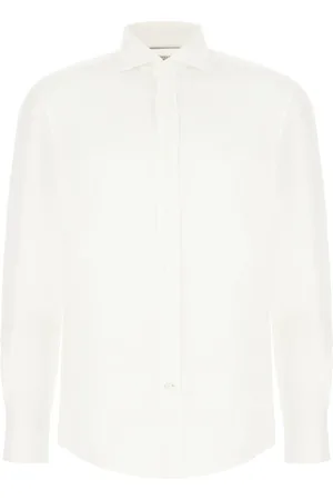 Brunello Cucinelli Skjorte, Herre, Hvid, 2XL, Uld, Stilfulde Skjorter Samling