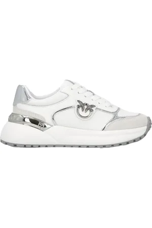 Pinko Sko, Dame, Hvid, 38 EU, Læder, Sneaker Calf Gem 01 Sko