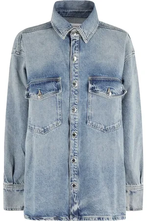 Icon Denim Bluser & Skjorter, Dame, Blå, M, Denim, Vintage Blå Denim Skjorte