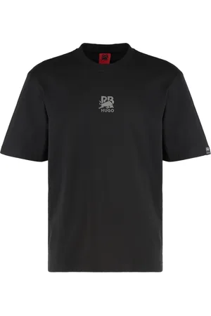 HUGO BOSS Top, Herre, Sort, M, Bomuld, Racing Bulls Bomuld Crew-neck T-shirt