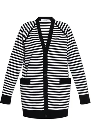 Max Mara Strik, Dame, Hvid, XL, Polyester, Cardigan Kiss
