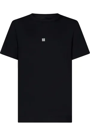 Givenchy Top, Herre, Sort, L, Bomuld, Sort Crewneck Logo T-shirt