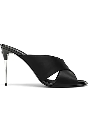 Dolce & Gabbana Sko, Dame, Sort, 38 1/2 EU, Uld, Stilfuld Sandal til Moderne Look