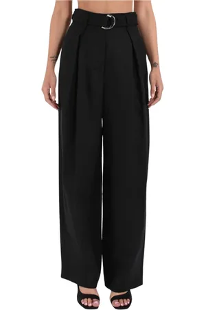 Max Mara Bukser, Dame, Sort, XS, Linned, Bred Linnedbukser Model Jane