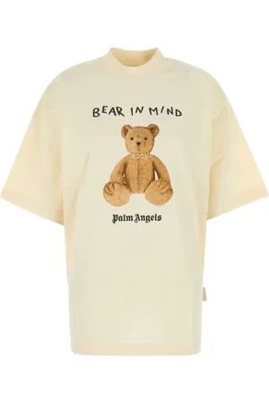 Palm Angels Top, Dame, , 2XL, Bomuld, Oversize Ivory Cotton T-Shirt