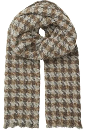 Samsøe Samsøe Tilbehør, unisex, , ONE SIZE, Uld, , Brun og Grå Tørklæde