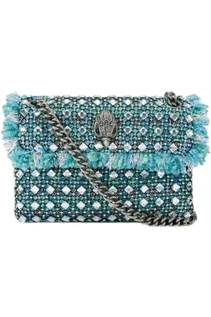 Kurt Geiger Taske, Dame, Grøn, ONE SIZE, Uld, Stilfuld Crossbody Håndtaske